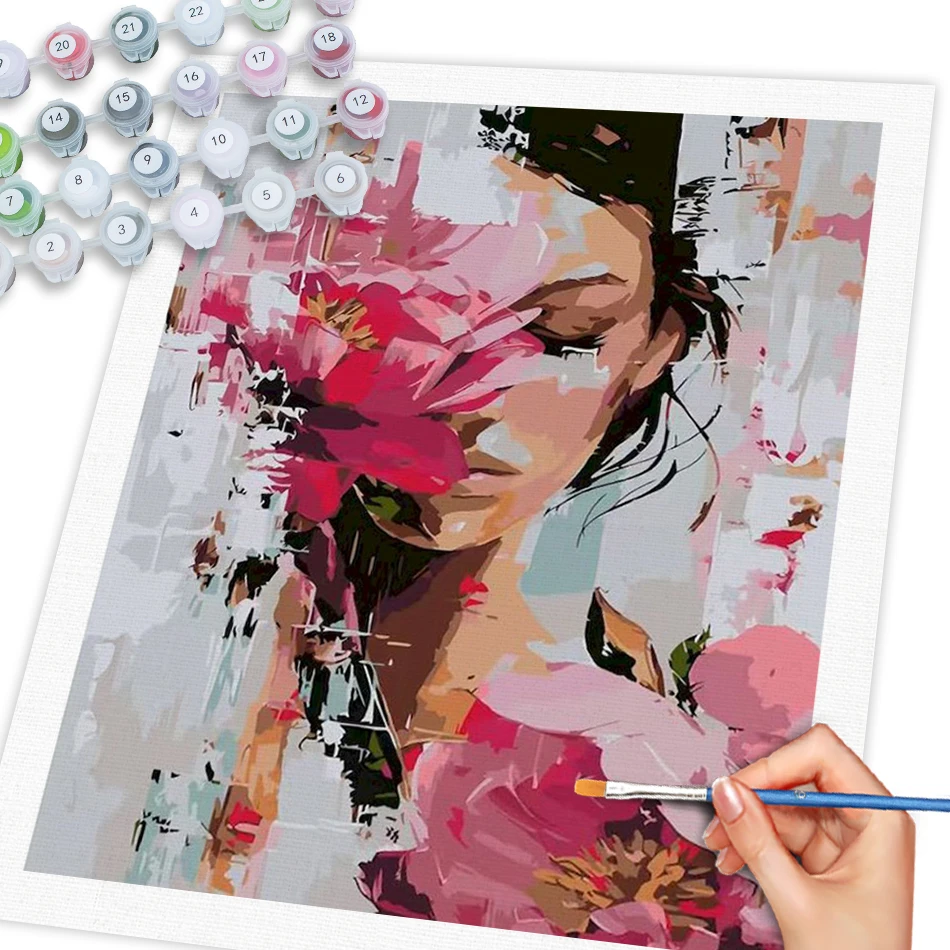 

GATYZTORY Girls Painting By Numbers Home Wall Art Decor Markers By Numbers Figure Paint for Painting Living Room Decoration Col