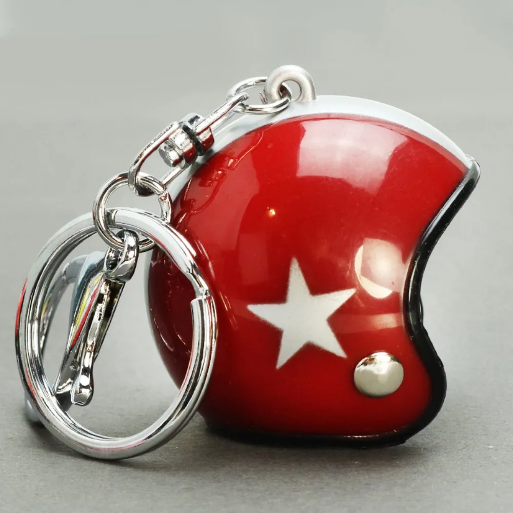 New Motorcycle Helmets Key chain Women men Cute Safety Helmet Car Keychain Bags Hot Key Ring gift Jewelry wholesale 17022