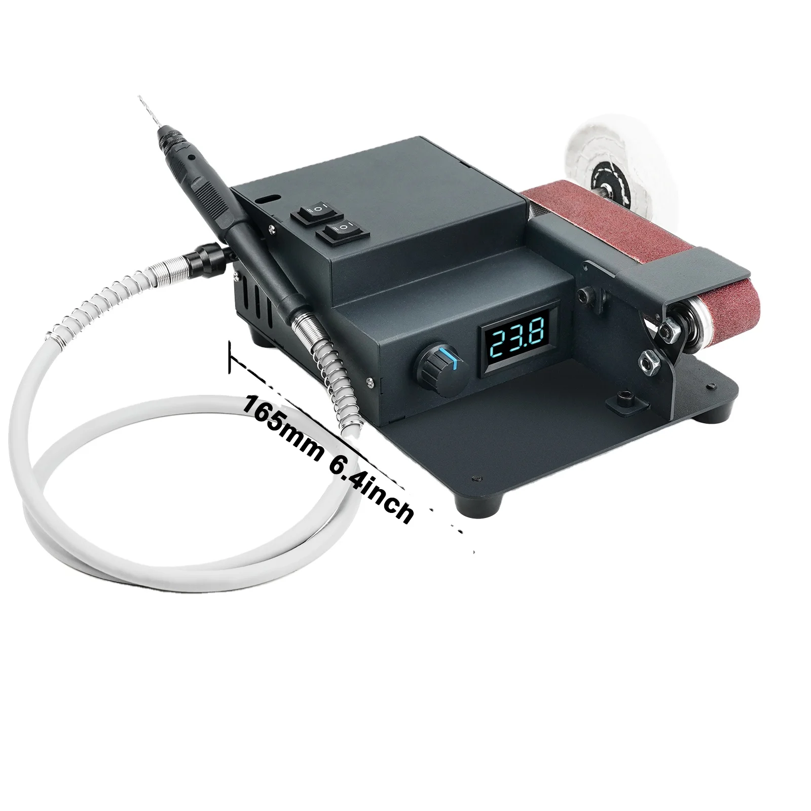 High-Speed 350W 10000r/m Electric Drum Belt Disc Sander Machine Factory Price 24V Power Supply For Metal Sanding For DIY