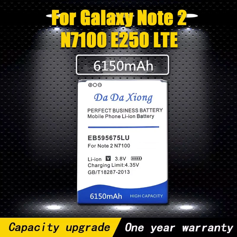 High quality 6150mAh EB595675LU Battery for Samsung Galaxy Note 2 N7100 E250 LTE N7105 N7102 T889 L900 Verizon i605 Bateria