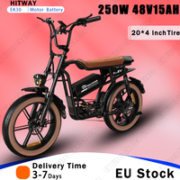 E Bike 250W Brushless Motor 48V15AH Lithium Battery Electric Bicycle Adult 20*4 Inch All Terrain Off-road Fat Tire Electric Bike