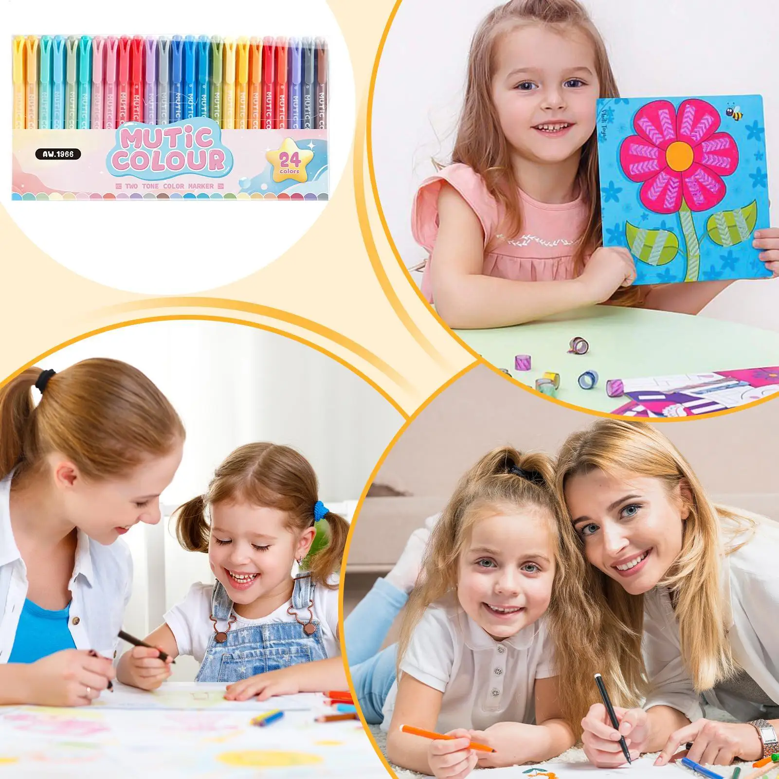 

Набор хайлайтеров, 24-цветные эстетические маркеры, школьные ручки, маркеры с двойным наконечником, канцелярские принадлежности для учебы, учителей