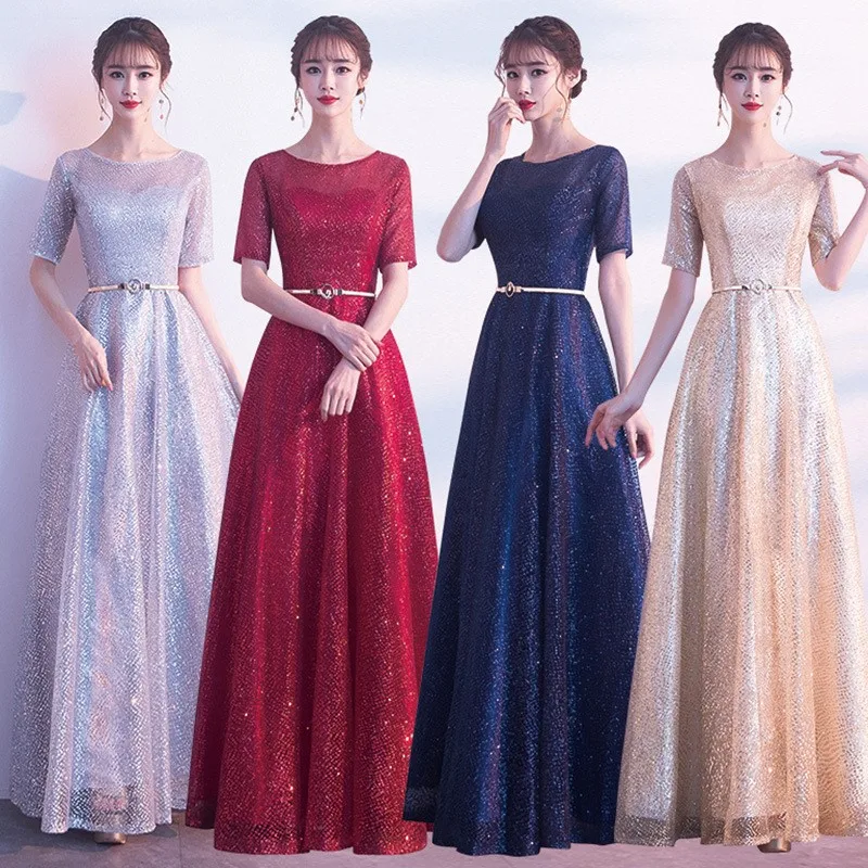 

New long dresses for choral performance hosts competition outfits and team