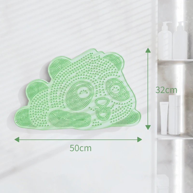 Panda Silicone Massage Mat Bathroom Bath Suction Cup Non-slip Mat Rubbing Back Scrub Bath Artifact Bathroom Floor Mats Body Wash