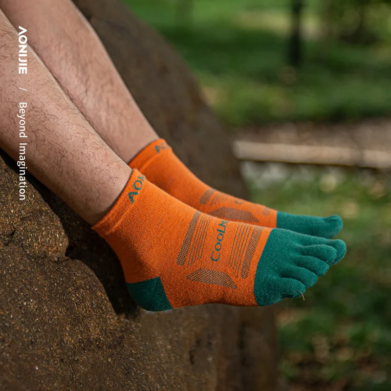 3 Paren/set Aonijie E4838 Unisex Geüpgraded Atletische Hardloop Kwart Sokken Vijf Neus Sokken Marathon Toesocks Voor Race Tranning