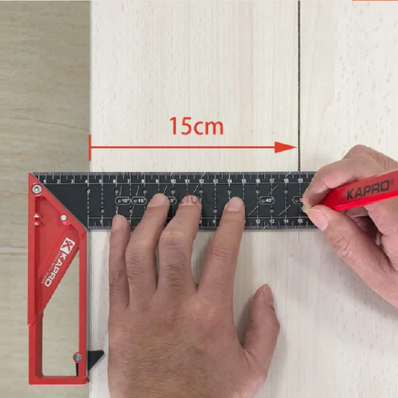 Right Angle Ruler 90 Degrees Multifunctional Stainless Steel Woodworking Angle Ruler High-precision Angle Universal Crank Ruler