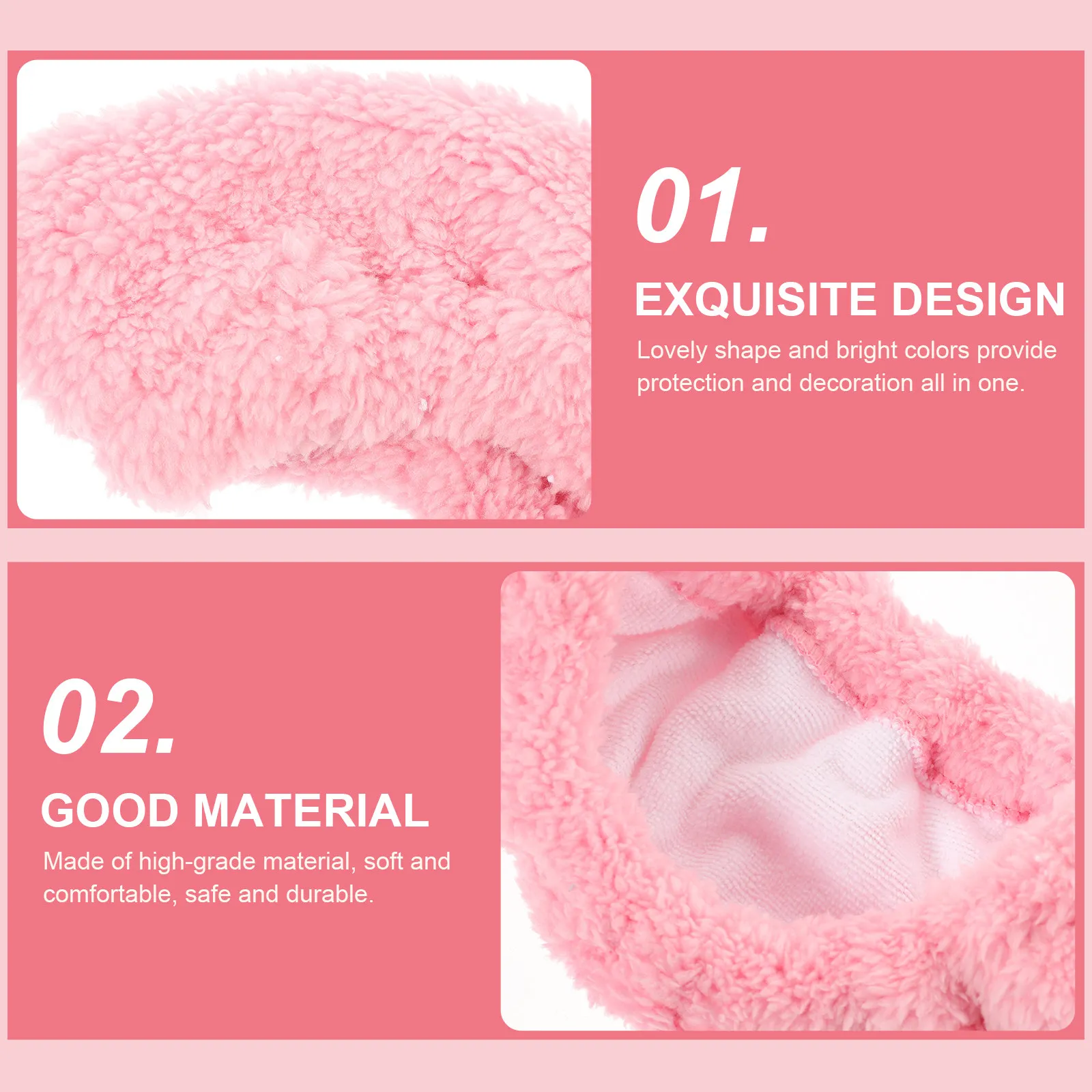 

2Pair Kids Elastic Skate Covers Thick Soft Water Absorption Skate Protector for Ice Hockey Figure Skates Light Pink Size S