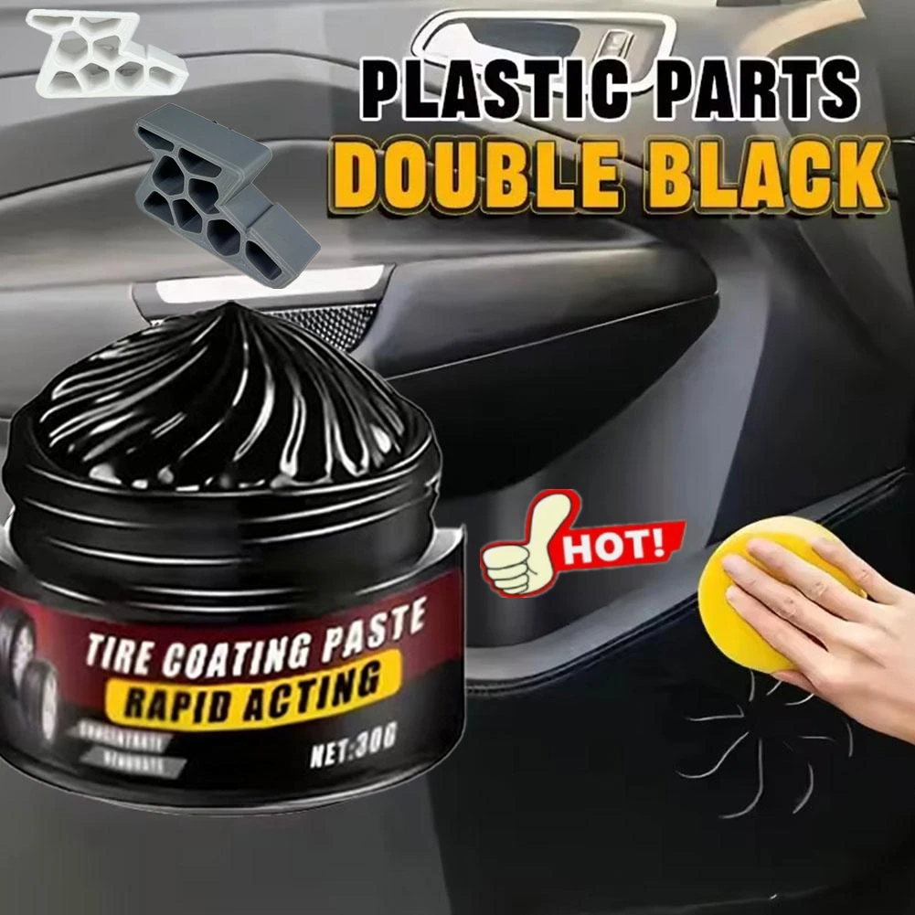Professional Car Tire Shine Wax – 30-Day UV Protection & Waterproof Coating, Restores Black Finish & Prevents Cracking