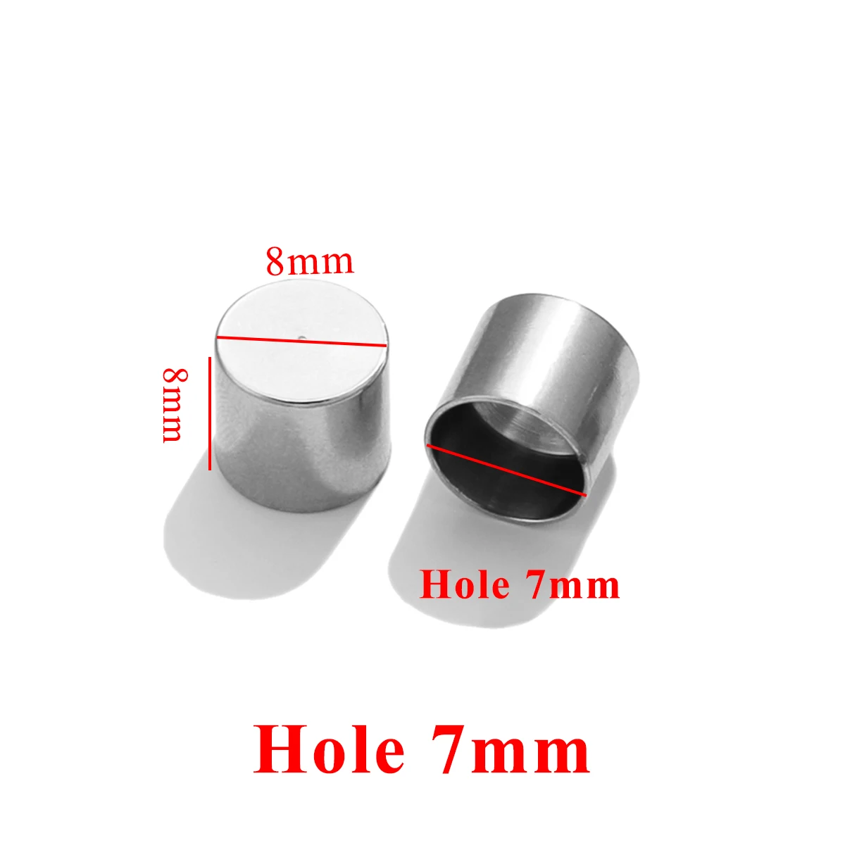 10 Stück Edelstahl-Zylinder-Lederbandverschluss, goldfarbene Crimp-Spitzen-Endkappen für Halskette, Armband, Verbinder, Schmuckherstellung