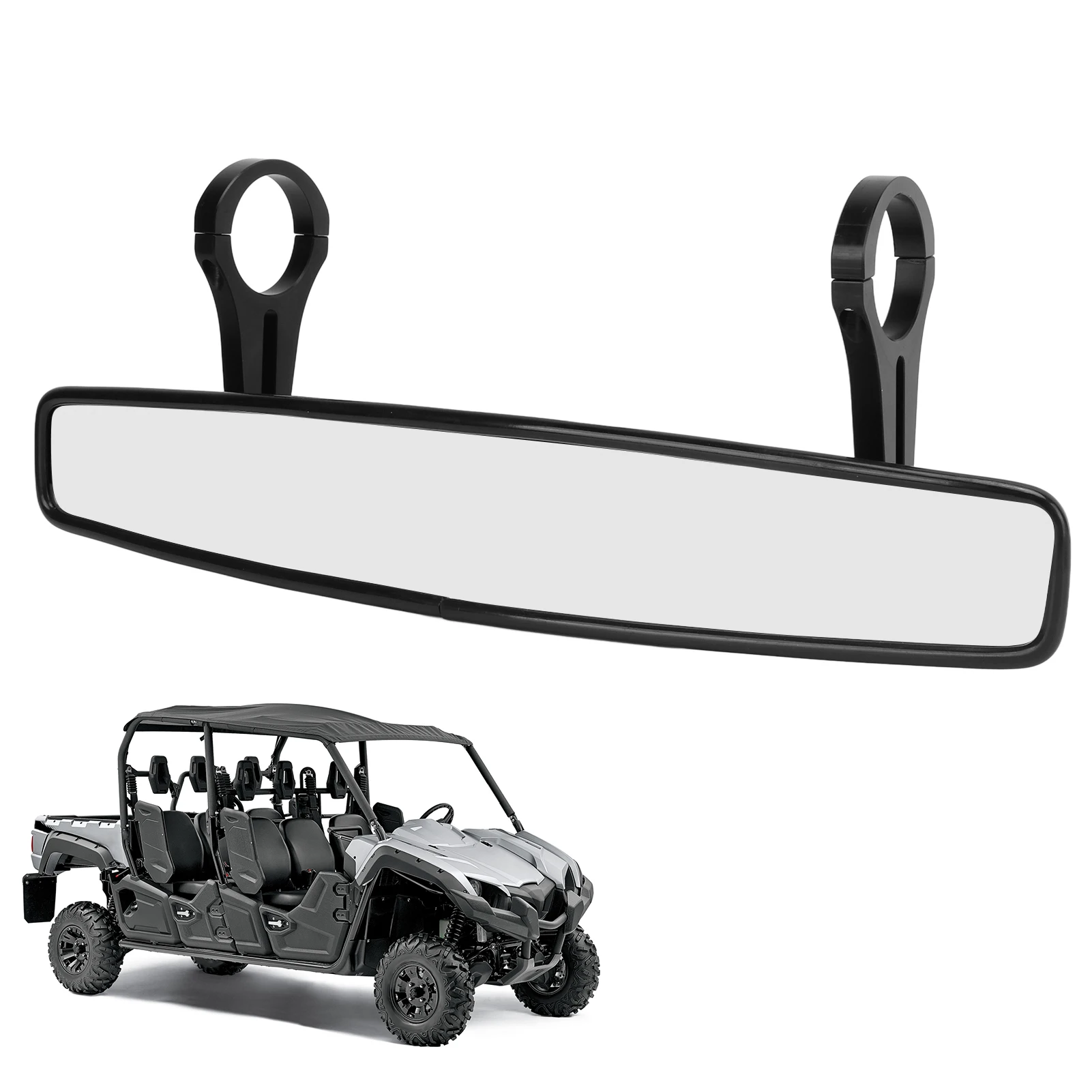 

Rear View Center Mirror Rear View Race Mirror Convex Mirror with 1.75in‑2in Clamp Replacement for Viking and Viking 6 Seater