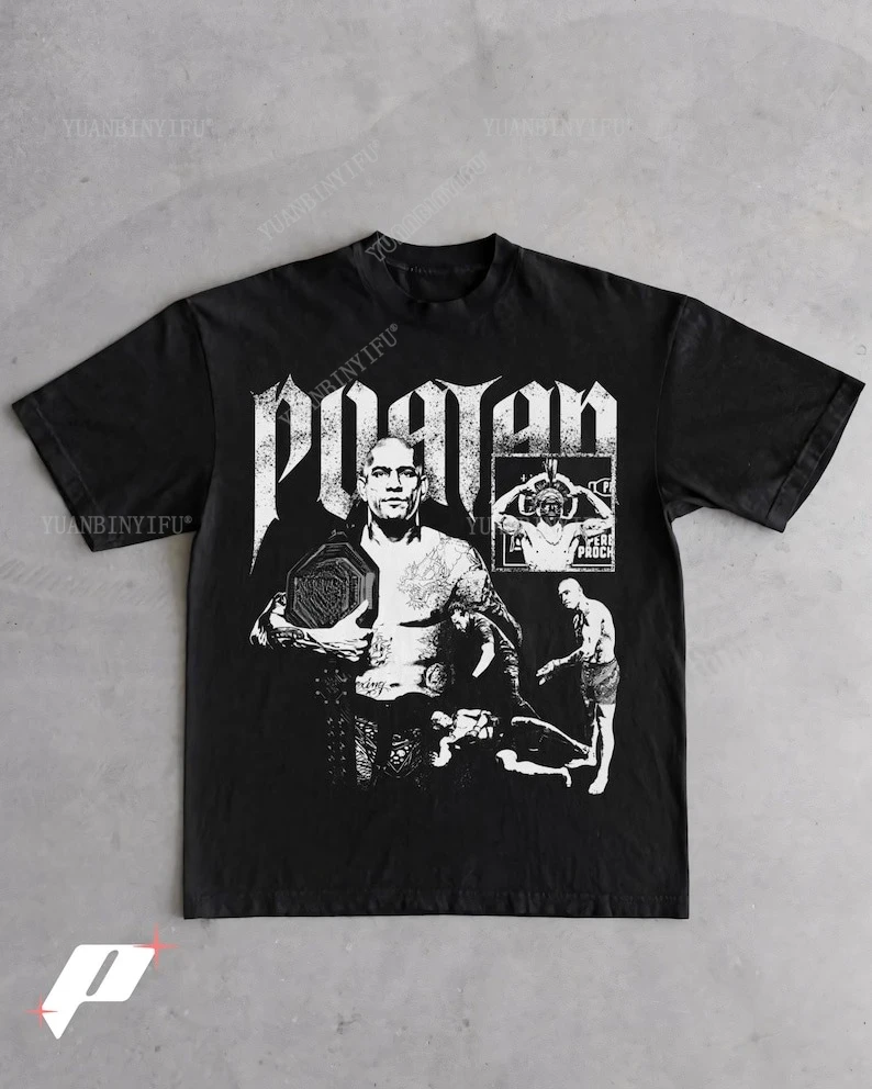 Alex Pereira T-Shirt Streetwear Bootleg Fighter Tee Fighting cotton Vintage round neck Streetwear Tees Short Sleeve