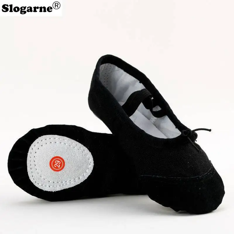 Students' Ballet Shoes Kids' Indoor Leather Sole Train Yoga Shoes Girls' Cotton Stage Show Dance Footwear Women Pole Dance Shoes