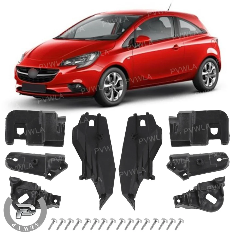 Für Opel Vauxhall Corsa E 2014 2015 2016 2017 2018 Autozubehör Frontscheinwerferhalterung Scheinwerfer-Reparatur-Kit 13453623 13453440