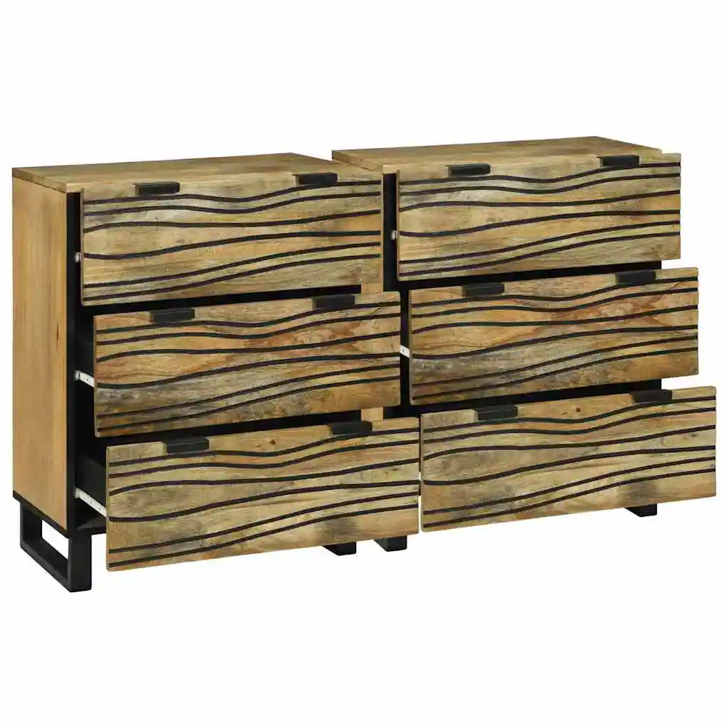 Armoire de rangement à tiroirs. Cette armoire de rangement est fabriquée en bois composite avec une structure de cadre robuste et plusieurs tiroirs. La conception spacieuse peut accueillir une variété d'objets, allant des couverts aux articles de première nécessité, alliant esthétique et praticité.