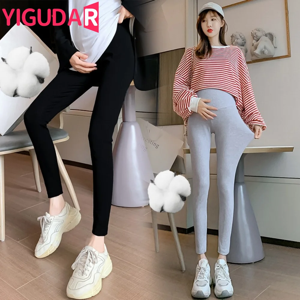 

For Pregnant Women Leggings Warm Maternity Clothes Stretchy Slim Skinny Leggings Pregnancy Pants Cotton Soft photoshoot