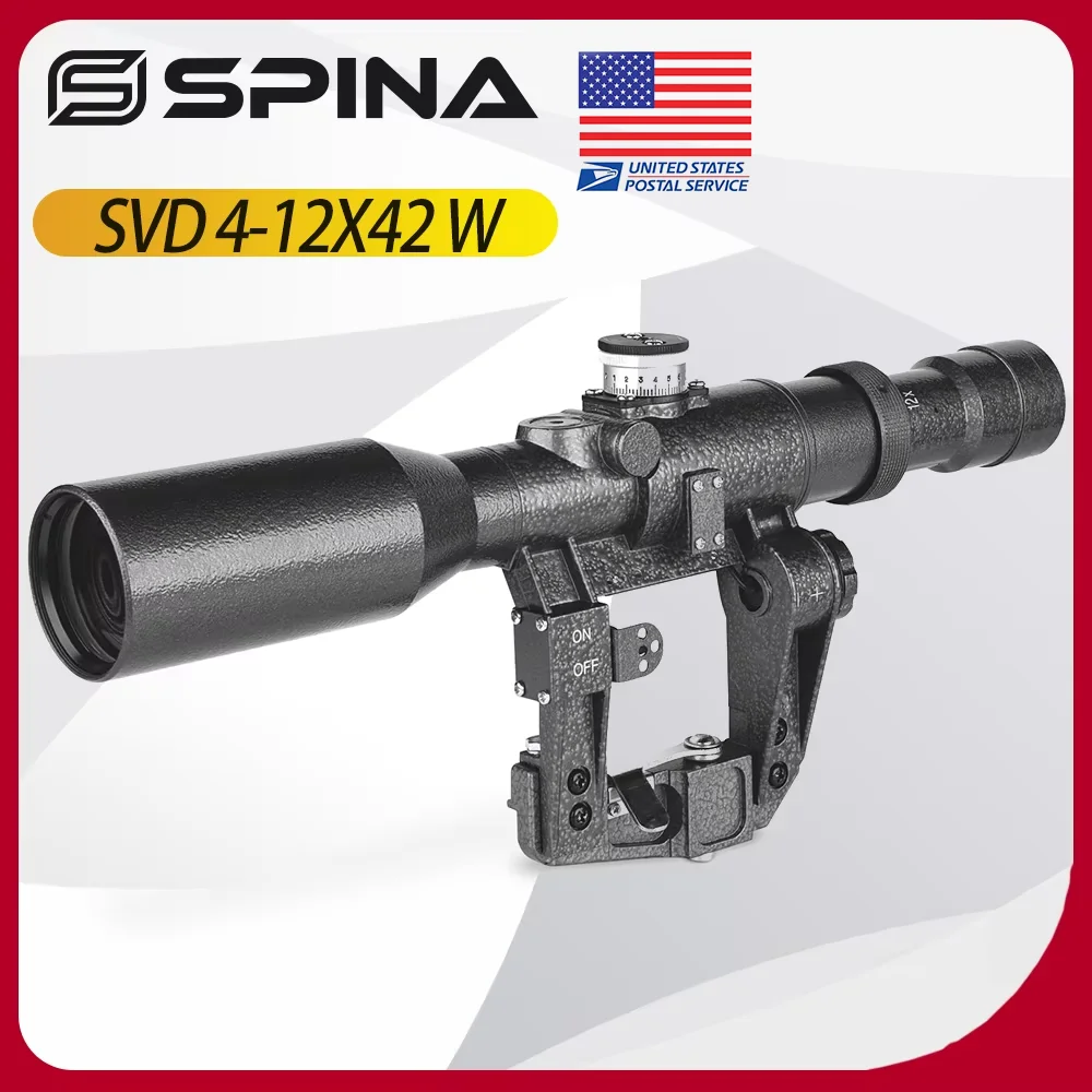 

SVD 4-12x42 FFP / SVD 3-9X24 Rifle Scope Red Illuminated Hunting Riflescope Glass Reticle Side Mount AK.556 etc