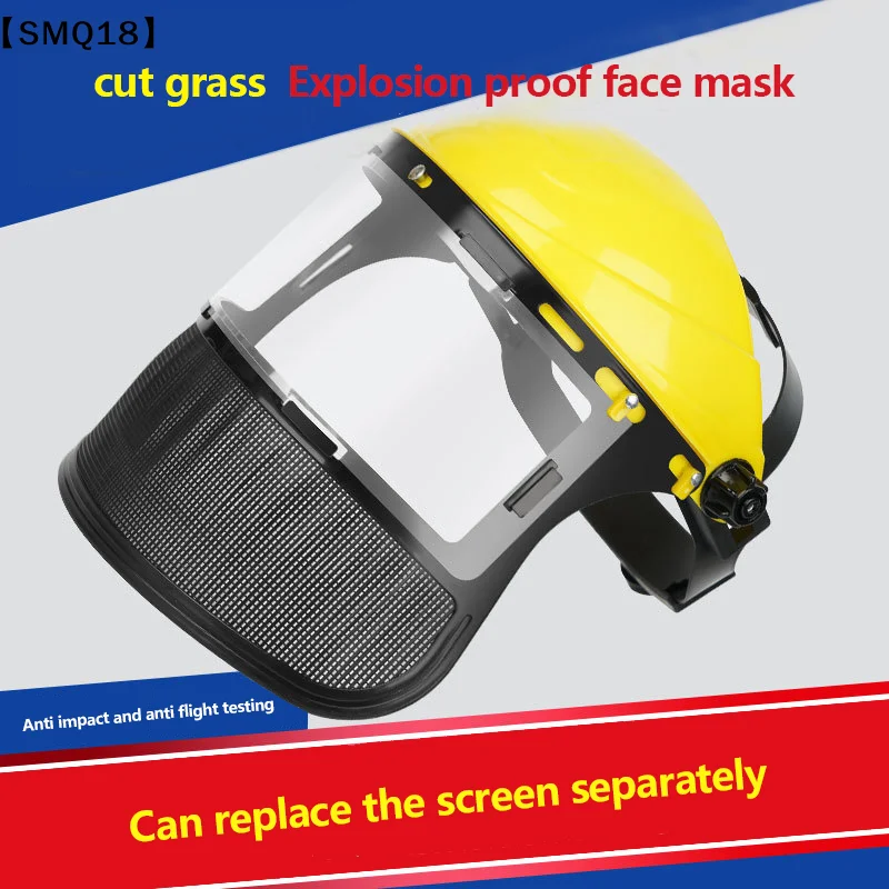 1PC 新しい庭用草刈り機安全ヘルメット帽子、伐採用フルフェ - Gardening Tools Grass Cutter のレビューと価格