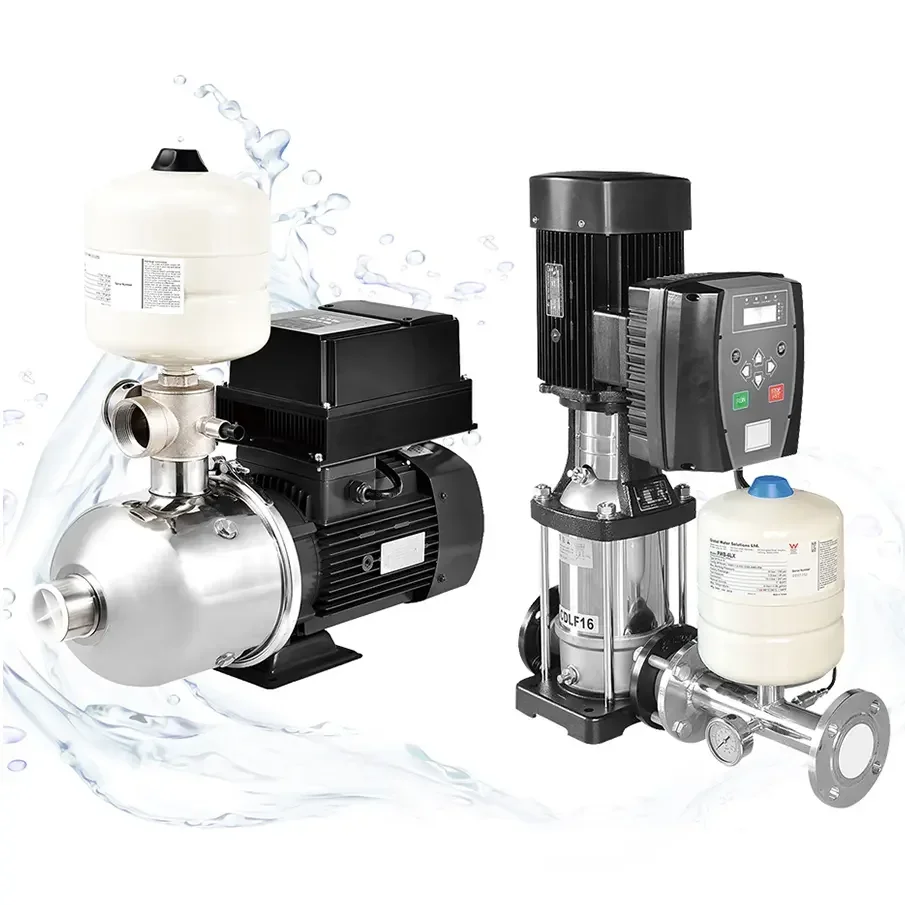 مضخة ضغط ثابتة أوتوماتيكية 2HP VSD للمنزل، نظام تردد متغير متكامل، مضخة أفقية ذكية متعددة المراحل
