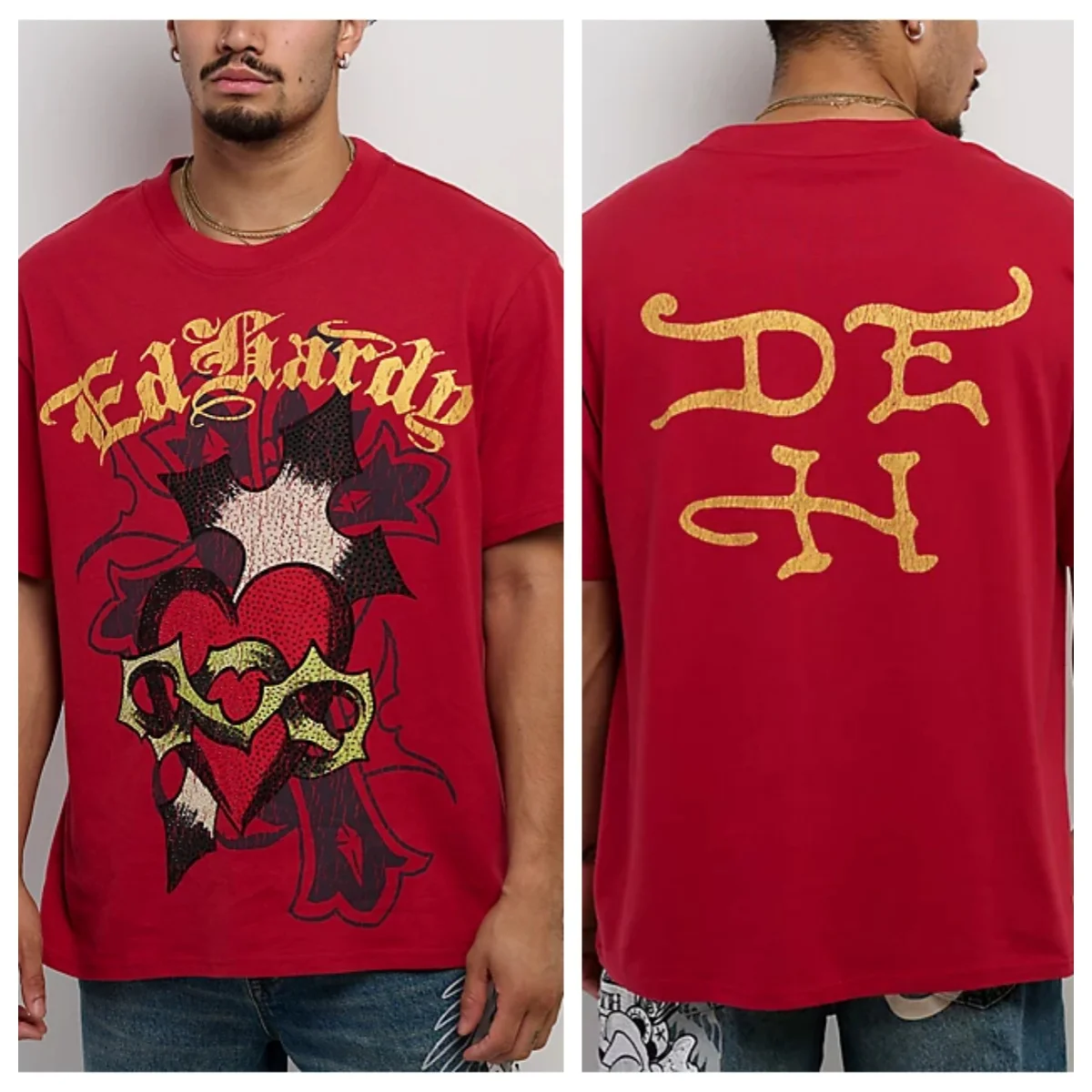 Sacred Heart Rotes T-Shirt aus 100 % Baumwolle, Grafik-T-Shirt für Herren und Damen, Sommer-Streetwear-Top