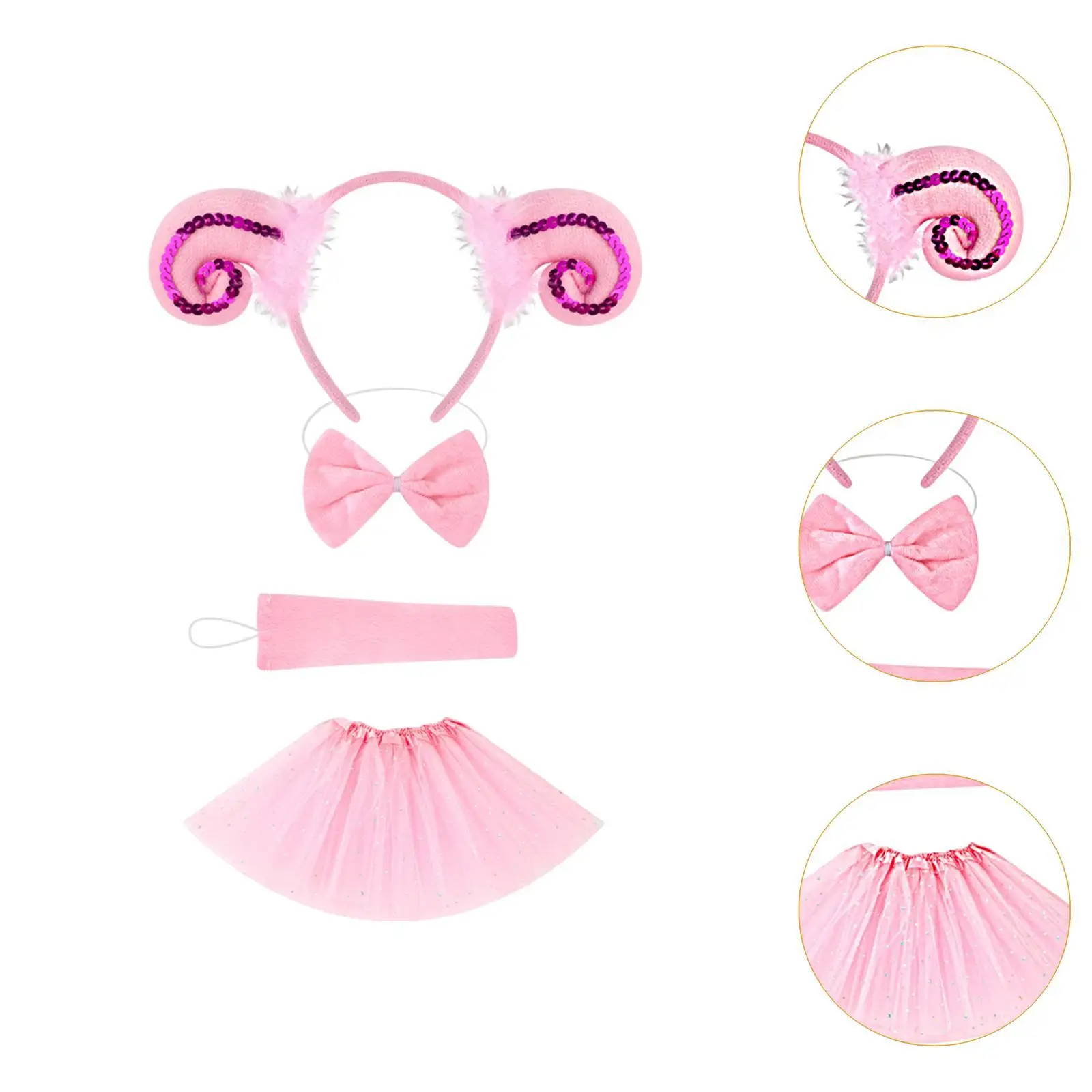 Set costume di agnello animale, accessori perfetti per costumi di animali per festival e