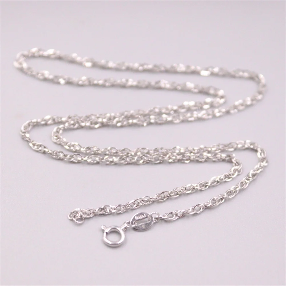 Real Pt950 Platinum 950 Chain Women Singapore Link Necklace 5.4-5.7g 17.3inch L