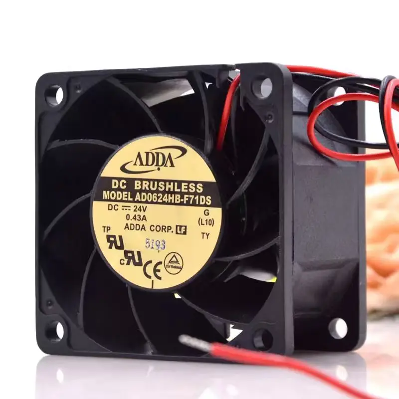 For ADDA AD0624HB-F71DS 60 mm 24 V 0.43A High Speed ​​Cooling Fan 60mmx38mm For Converters Inverters and Industrial Equipment