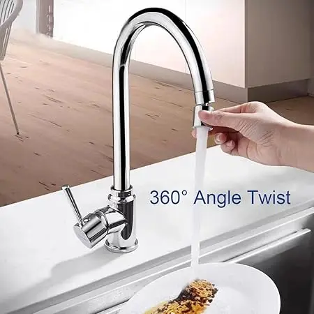 55/64'' 360° Swivel Dual Function Kitchen Sink Faucet Aerator, 2 Mode Stream & Spray Head