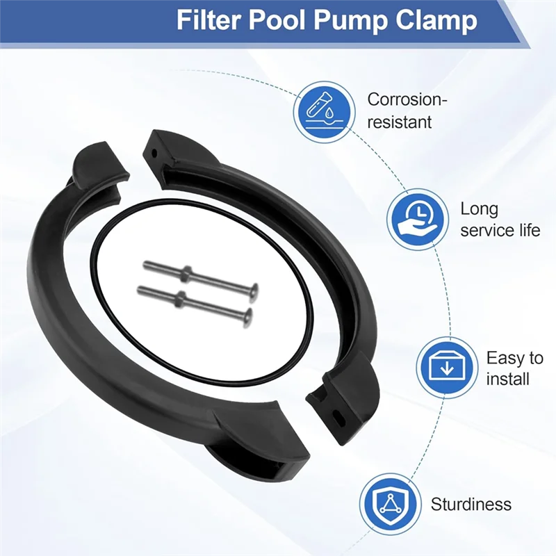 

ABZL 11380 Pool Filter Clamp For Above Ground Pool Pump- For SX2100 Krystal Clear Sand Filter Pump