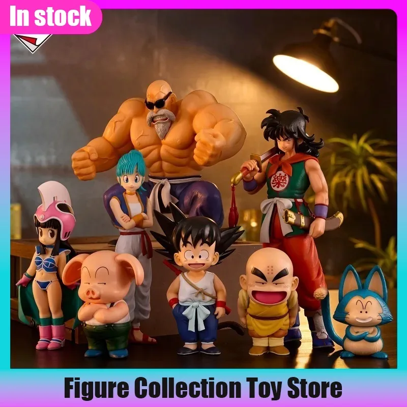 

In Stock Bandai Ichiban Kuji Dragonball EX Son Goku Training Figure Krillin Bulma Yamcha Puar Oolong Anime Action Model Toys Boy