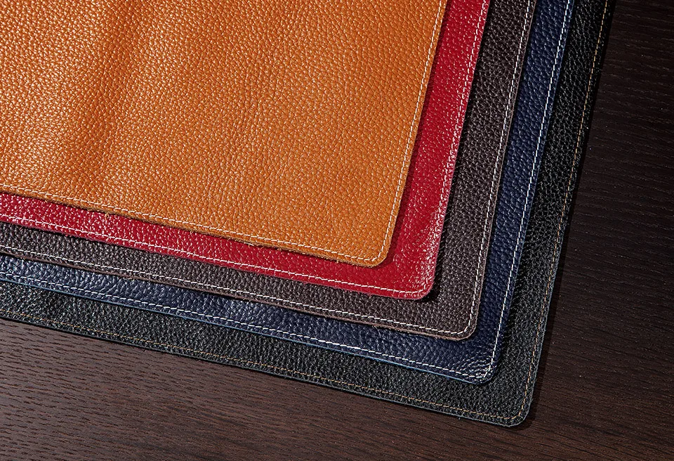 100% Genuine Leather Office Computer Table Mat Desk Study Desk Mat Large Mouse Pad Solid Color Desk Gaming Mice Pad For Laptop