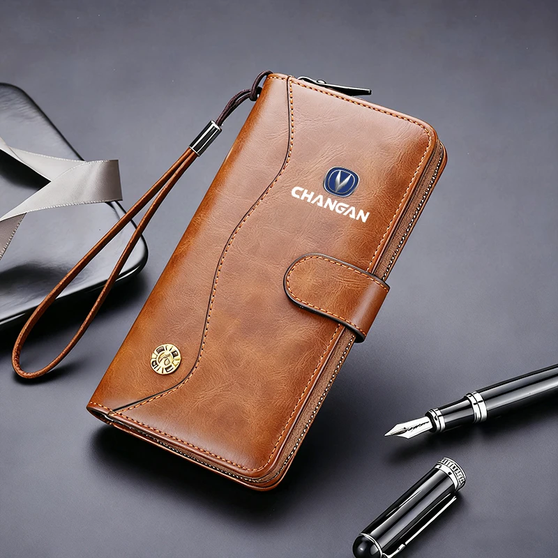 Car Men's Wallet Coin Purse Card Holder Money Bag For Changan CS75 CS35 CS15 CS95 RAETON CX70 CS55 Plus EADO CX20 CS15EV