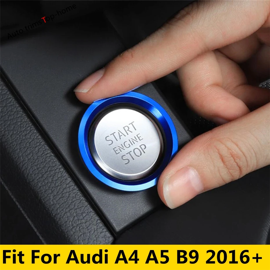 

Engine Start Stop Start Control Button Decoration Ring Cover Trim Fit For Audi A4 A5 B9 2016 - 2020 Car Accessories