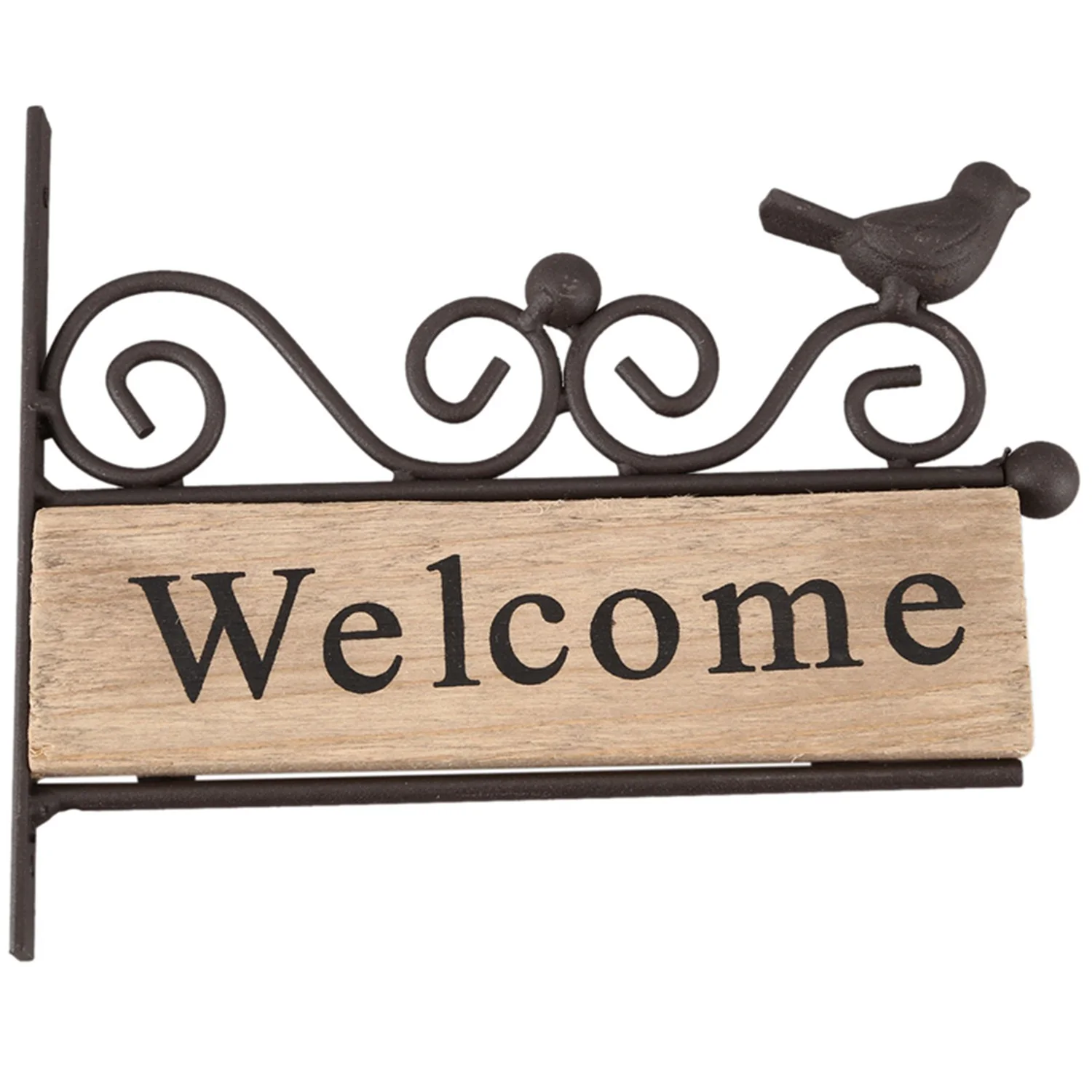 Retro Vintage Plaque Wood Bird Welcome Door Sign for Bar Cafe Shop Store Wall Mounting Sign