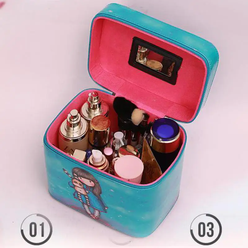 Carry-ons Student Cute Make Up Bag Waterproof Large Capacity Travel Makeup Bag Portable Storage Box Maquillaje Cosmetic Bag A1