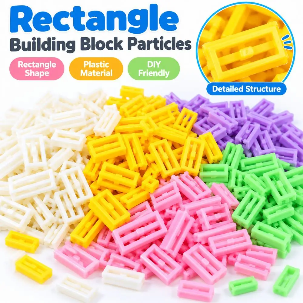 Plastic Building Block Particles Assorted Colors Mixed Material Squeeze Ball Filler DIY Crafts Handmade Crafts Toy Accessory