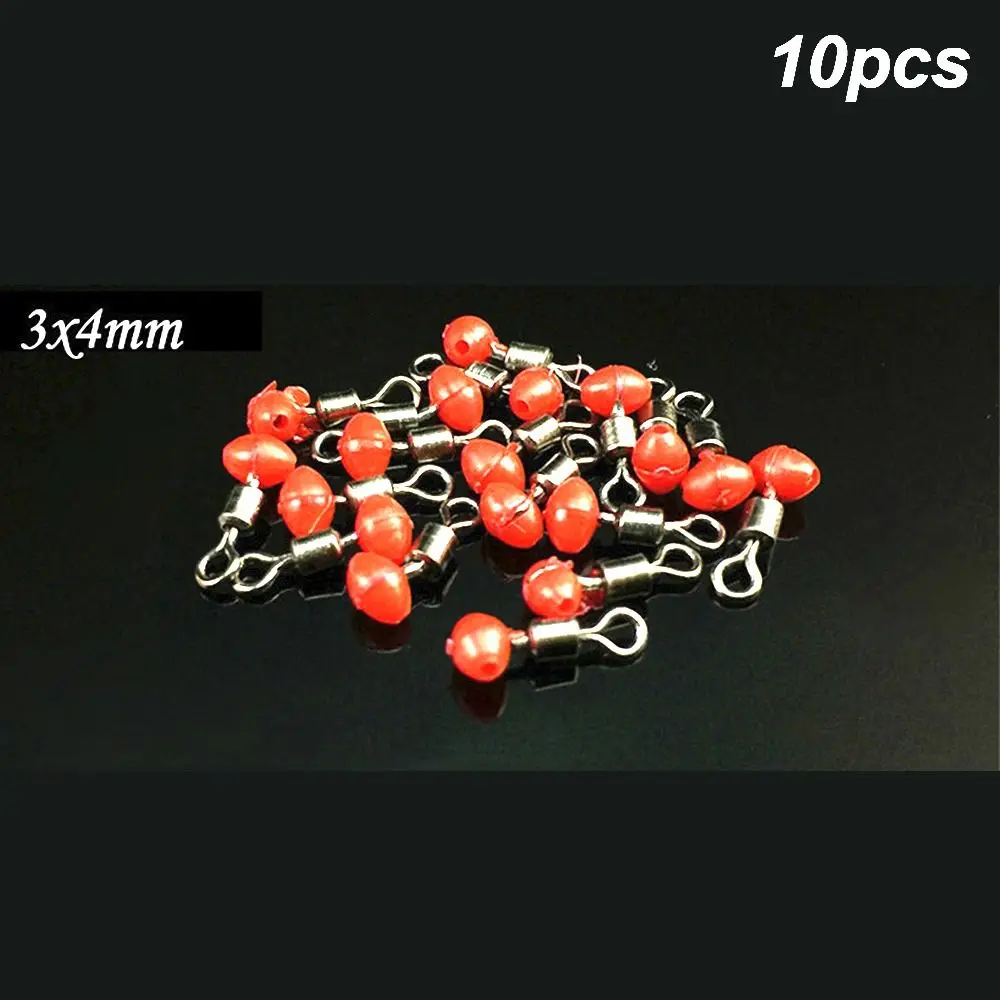 10PCS/Bag Multiple Size Fishing Swivels Connect Zig Pulley Clip Slider Beads Fast Link Line Rigs Running Ledger Tackle Accessory