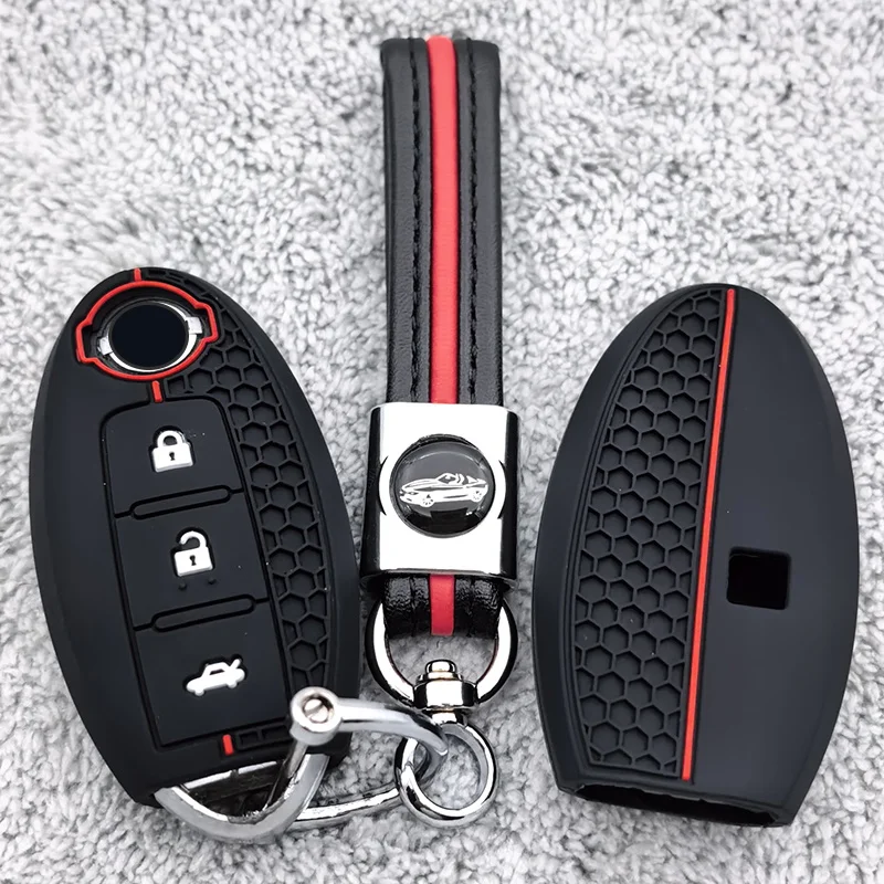 Silicone Car Key Case for Nissan Qashqai X-Trail T32 T31 Juke J10 J11 Kicks Tiida Pathfinder Note for Infiniti Cover Shell FOB