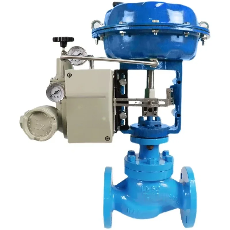 Cast steel pneumatic diaphragm control valve steam heat transfer oil regulation proportional control valve