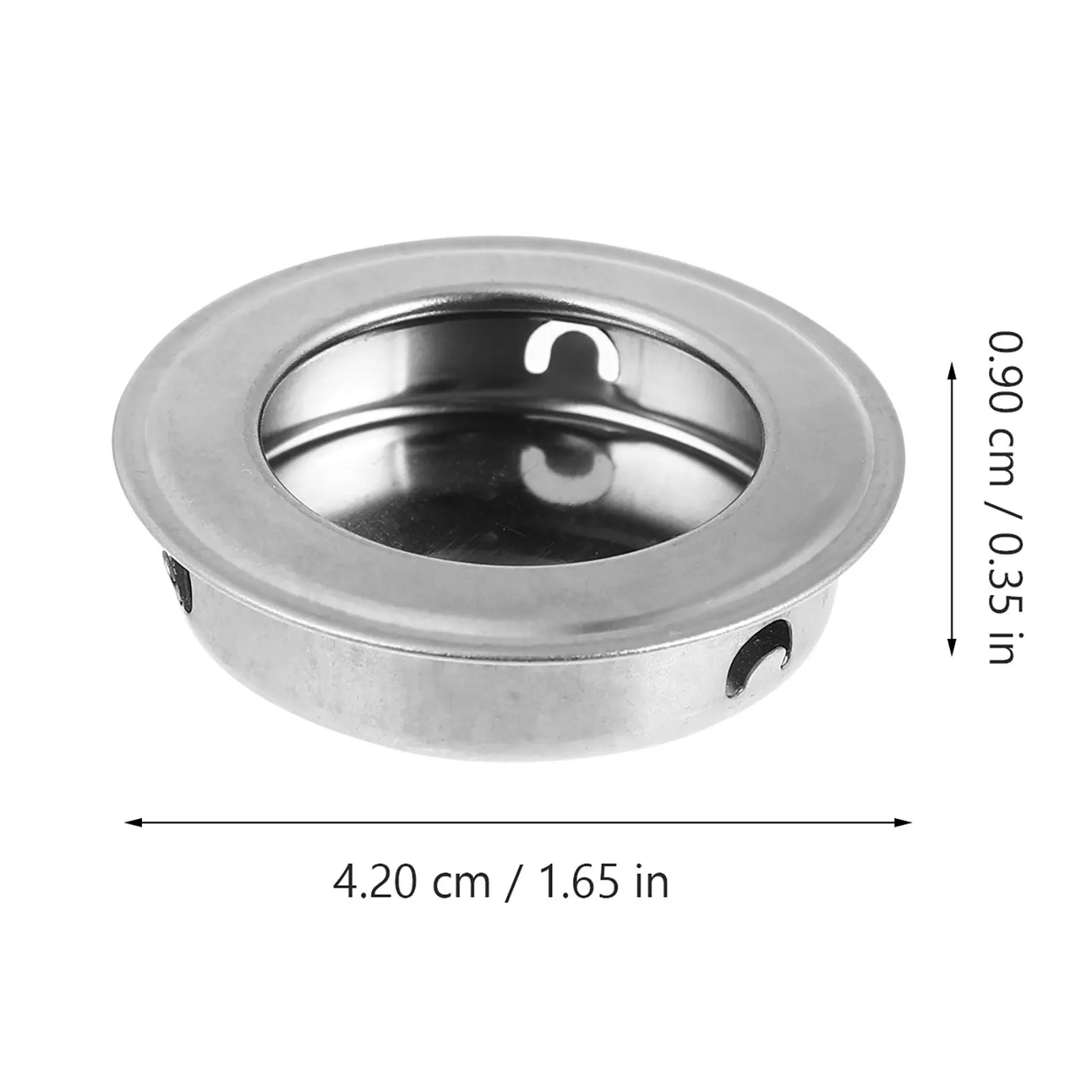 2 Buah Pegangan Baja Tahan Karat Tahan Lama Pegangan Pintu Bulat untuk Lemari Laci Perak Dipoles Tanpa Serpihan Mudah Dipasang Pegangan Pintu Bulat