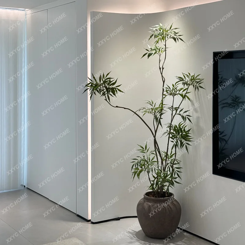 X-S  Simulated antique indoor living room stairs large floor-to-ceiling bionic fake potted plants HG