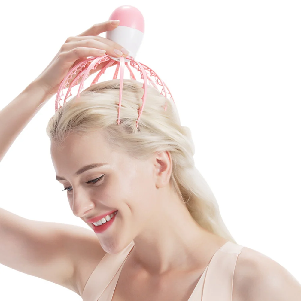 

USB Mini Octopus Shape Head Massager Portable Scalp Massage Tool Relax Stress Improve Blood Circulation Handheld Multi-Function