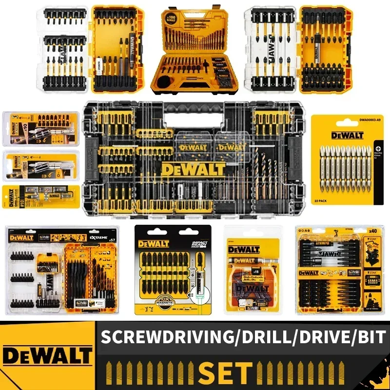 DeWalt Screwdriving Drill Drive Bit Set DWAF120PCSET DWANGFT100SET DWACS65 DT70758 DT70739T DT70735T DT70748T DW1361 DW2166