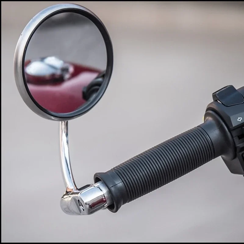 

Universal Vintage Motorcycle Handlebar Rearview Mirror Adjustable View Cafe Racer Motorbike Stainless Steel Rearview Mirror