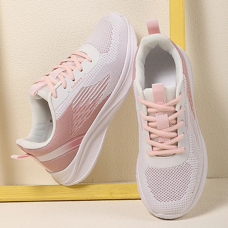 

Women's Sneakers Lightweight Running Shoe Platform Mesh Breathable Comfortable Outdoor Non Slip Casual Shoes Tenis De Mujer