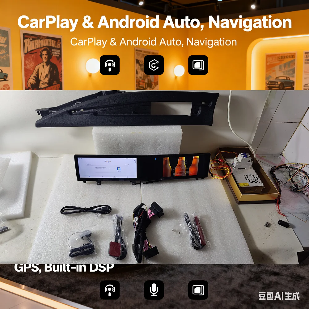 Double Interactive Android 14 8+128G Auto Carplay Car Dvd Radio Player For BMW X5/X6 E70 E71 Navigation Multimedia Stereo