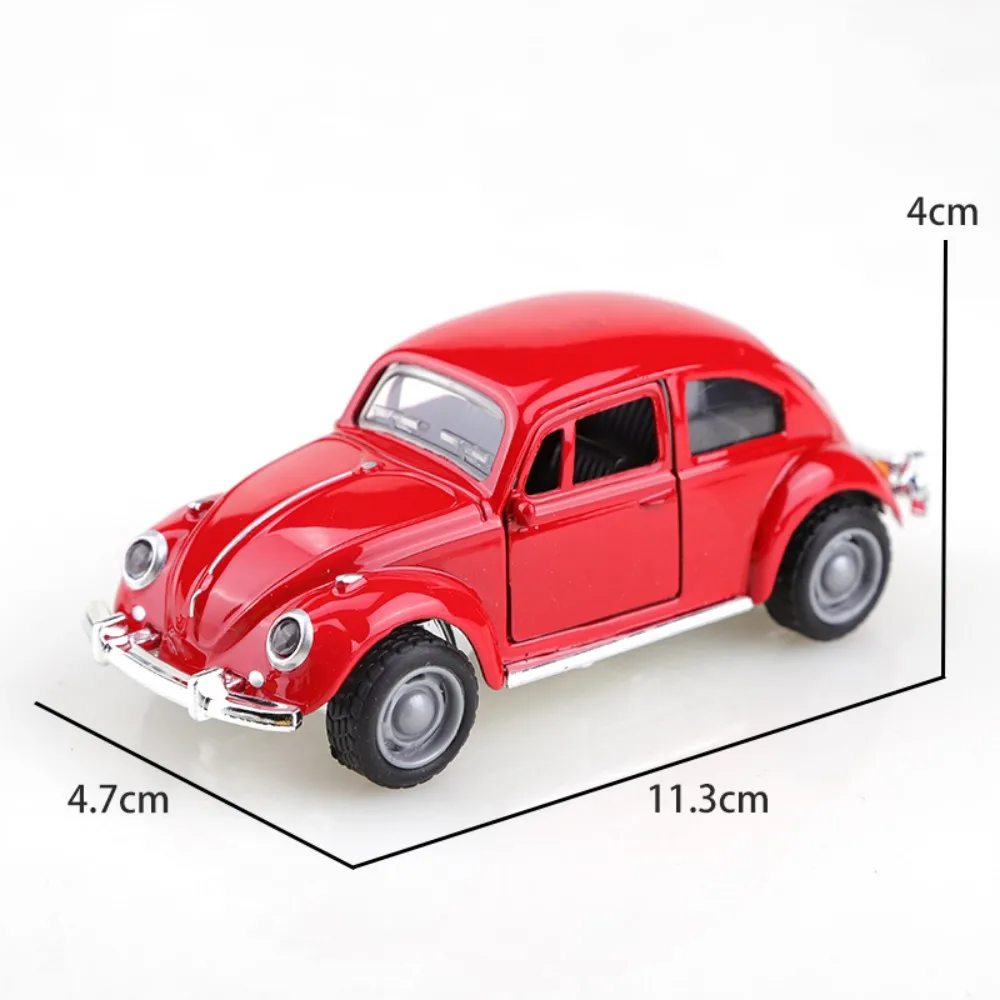 Retro Beetle Alloy Car Model Toy Exquisite Simulation for Collection Cake Decoration Gift Home Office Display