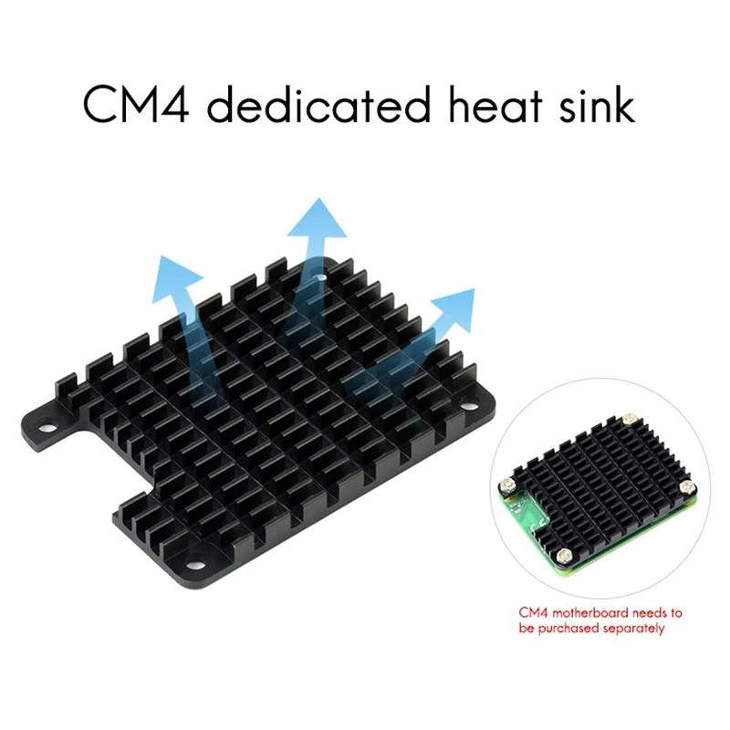 Waveshare Motherboard Heat Sink For Raspberry Pi CM4 Motherboard Dedicated Heat Sink Reserved Antenna Holes