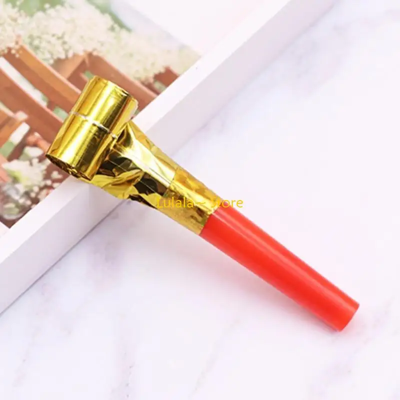 Y4QA 10 Stück Party-Horn-Gebläse, lustige Geburtstags-Blowout-Pfeife für Tütenfüller, Neujahrsfeier, Abschlussfeier, Farben