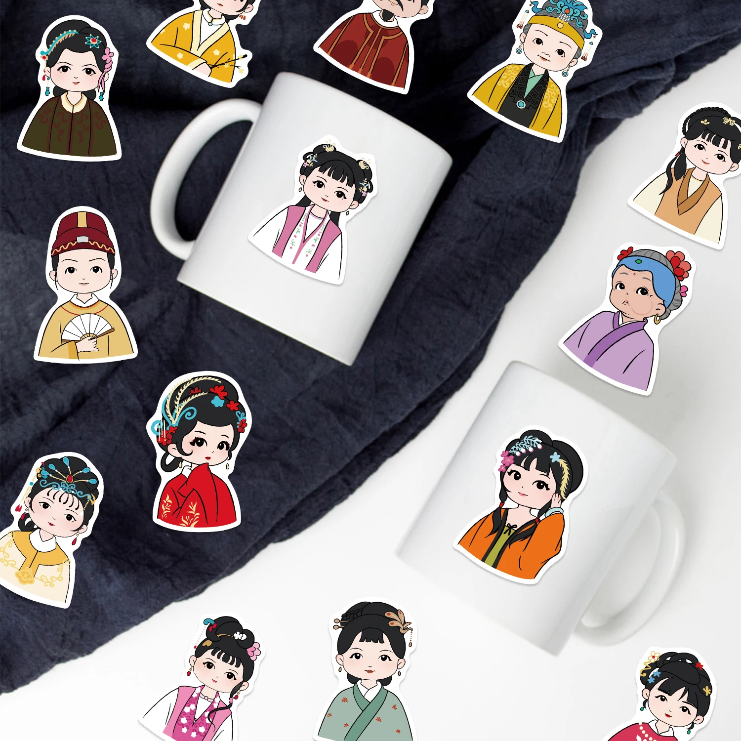 50pcs Ancient Celebrity Character Stickers For Motivational Award Class DIY Decoration Laptops Phones Books Instruments