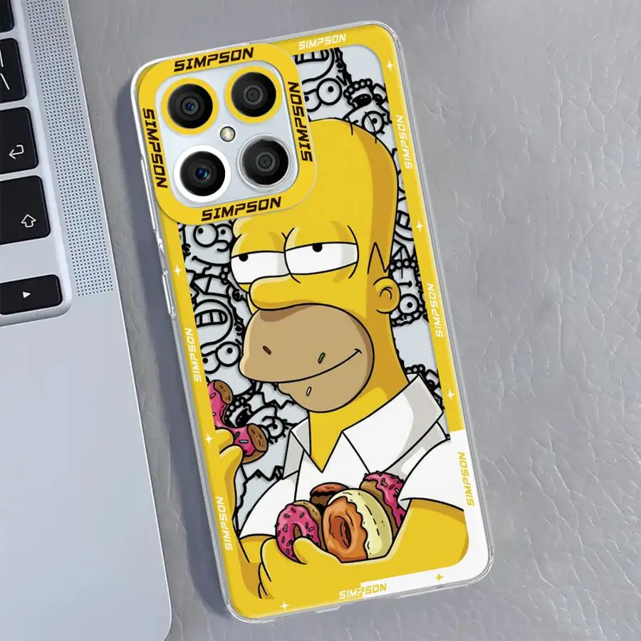 حافظة هاتف شفافة ناعمة لهاتف Honor X9b X7b X9a X8b Y9 Prime 2019 90 Lite Simpson Dad #4